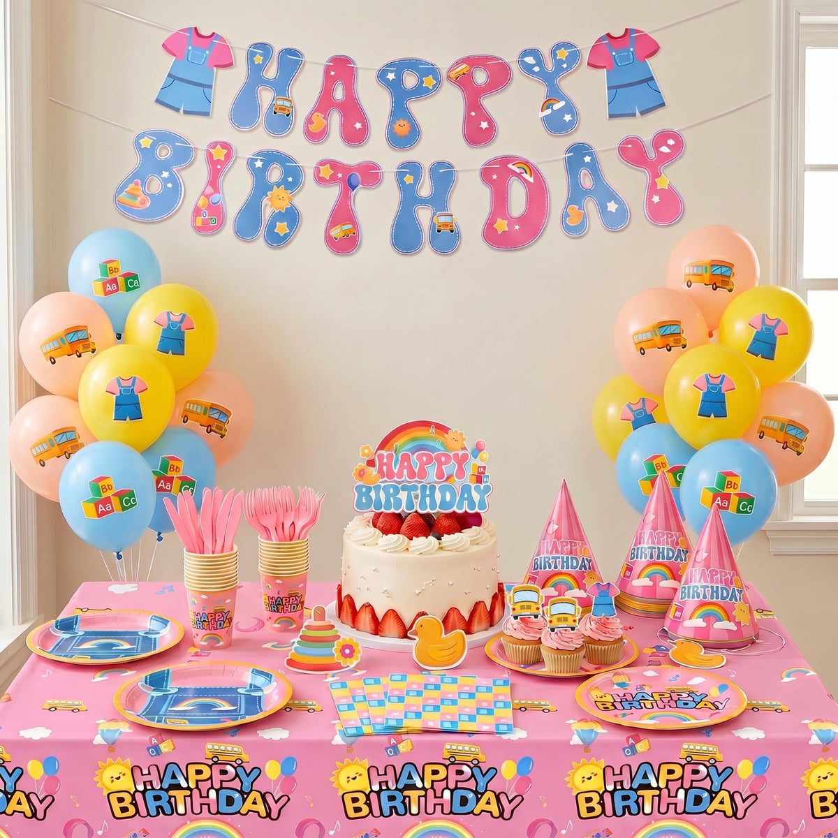 185PCS English Teacher Birthday Decorations for Girls Party - Bafeil Official Imagery - 7
