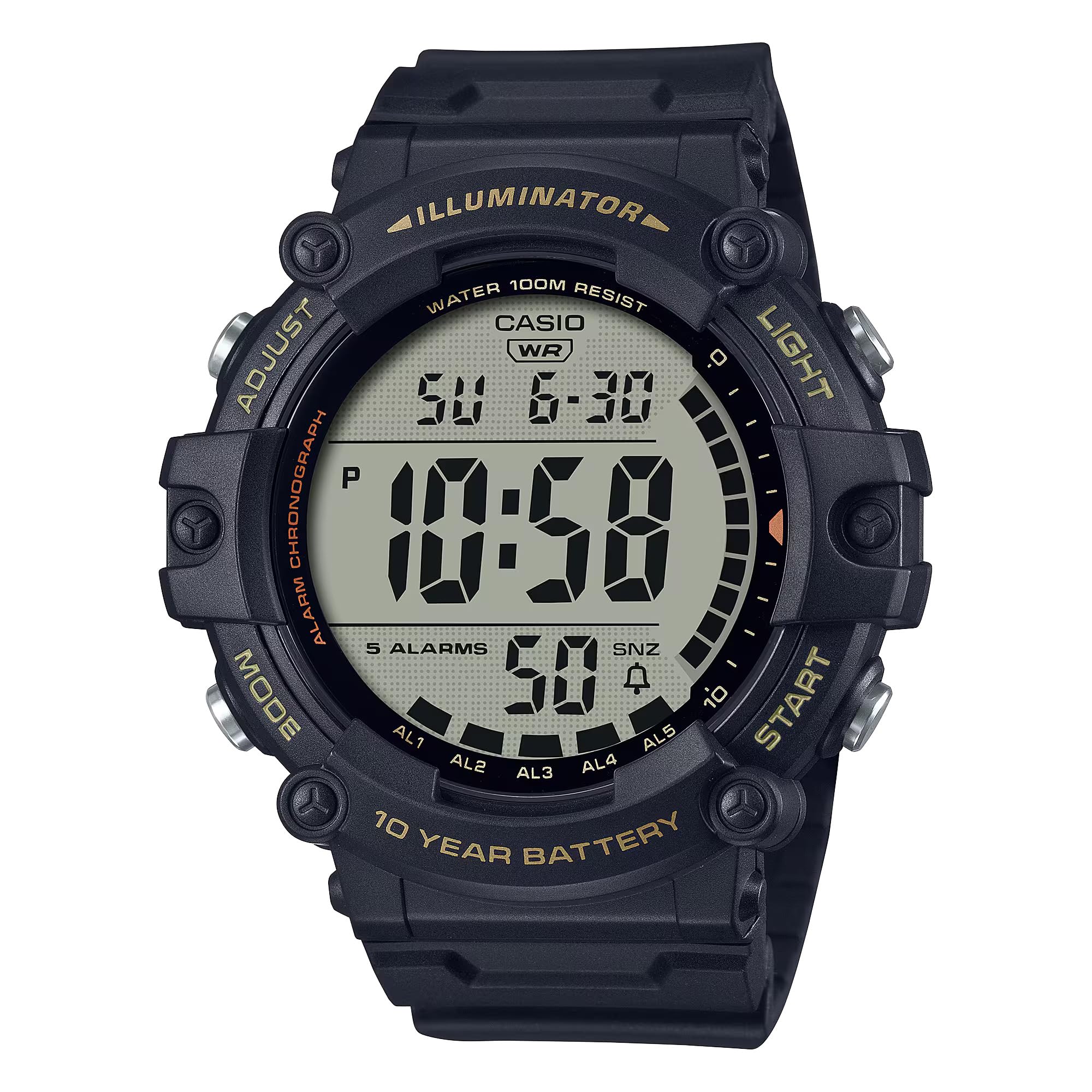 Casio Illuminator AE1500WH Series | 10-Year Battery | LED Backlight | - View 1