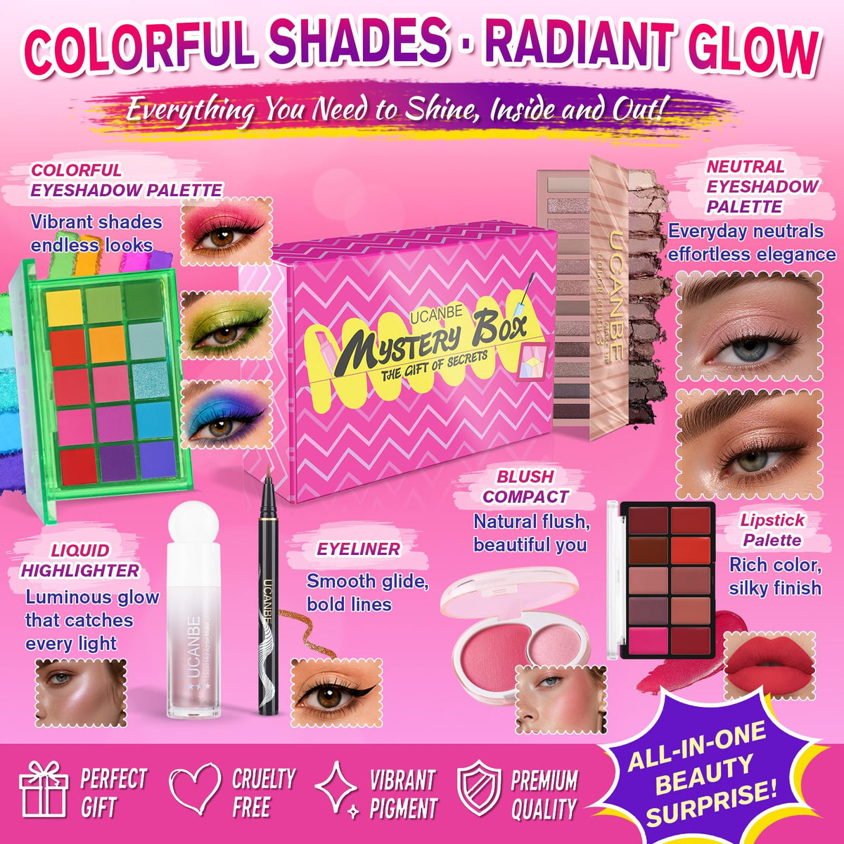 UCANBE Makeup Gift Set for Women All in One Full Face - UCANBE Official Imagery - 6