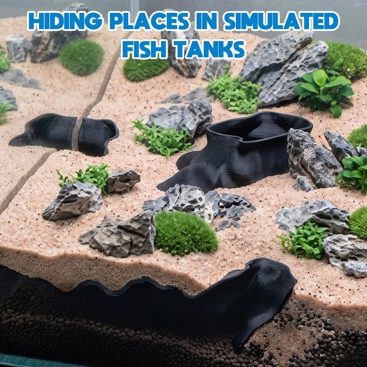 SiliFine Aquarium Cave Hideout Fish Tank Tunnel 3D Printed - SiliFine Official Imagery - 5