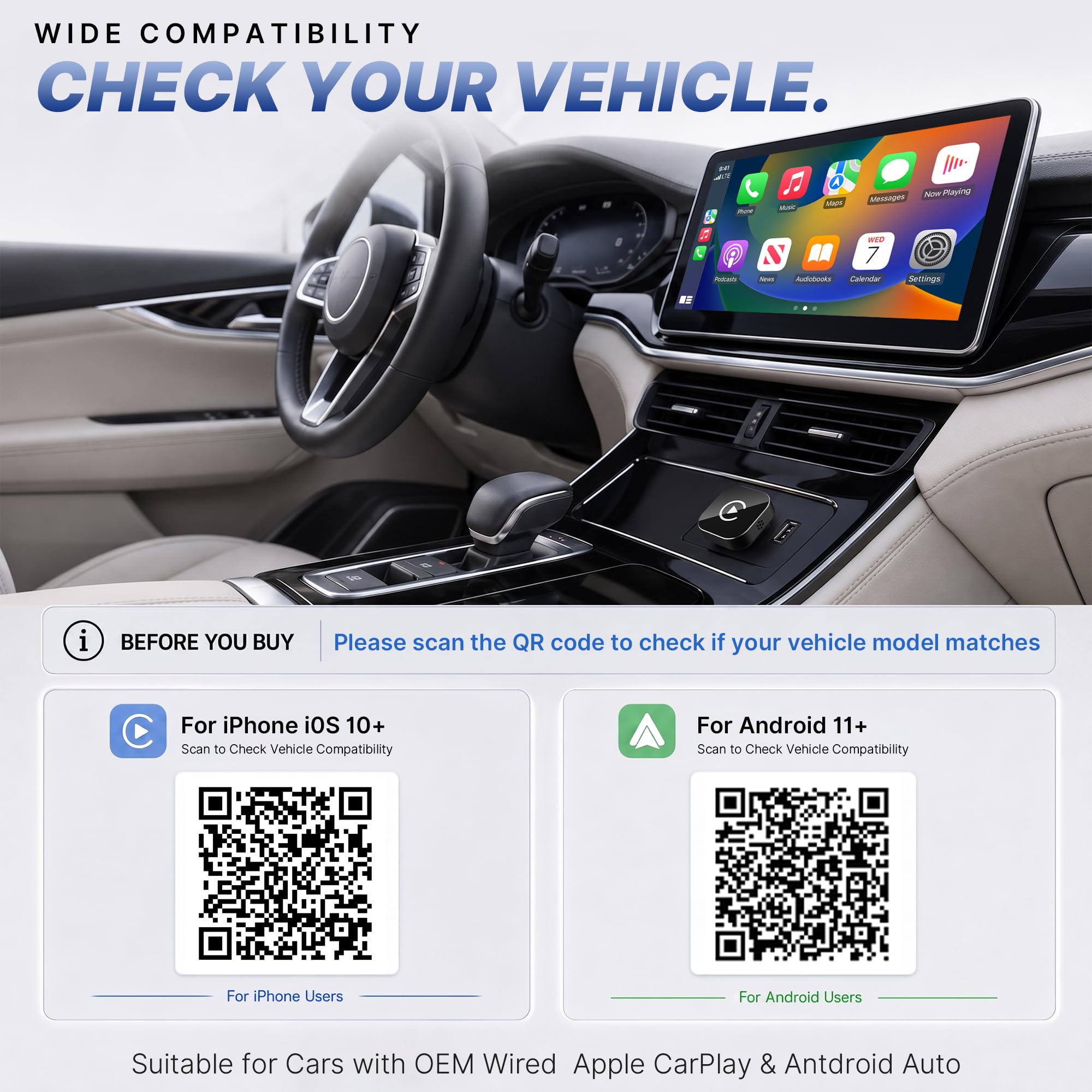 BSUBSU 2-in1 Wireless CarPlay Adapter for Apple CarPlay & Android - BSUBSU Official Product View 9