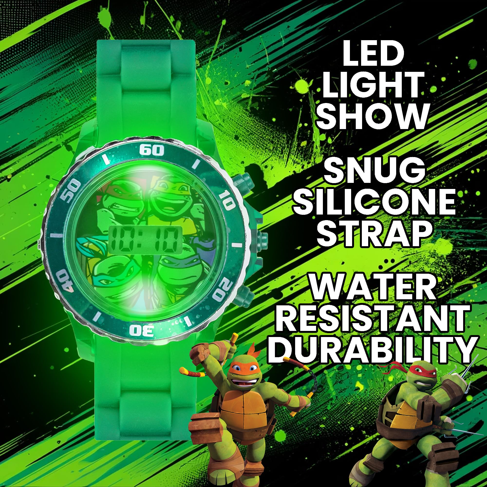 Accutime Ninja Turtles Kids' Digital Watch - View 4