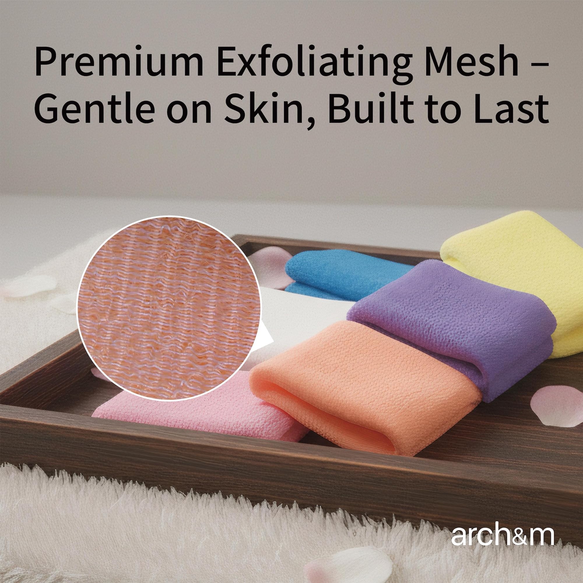ARCH&M Exfoliating Washcloth & Shower Body Scrubber - ARCH&M Official Product View 7