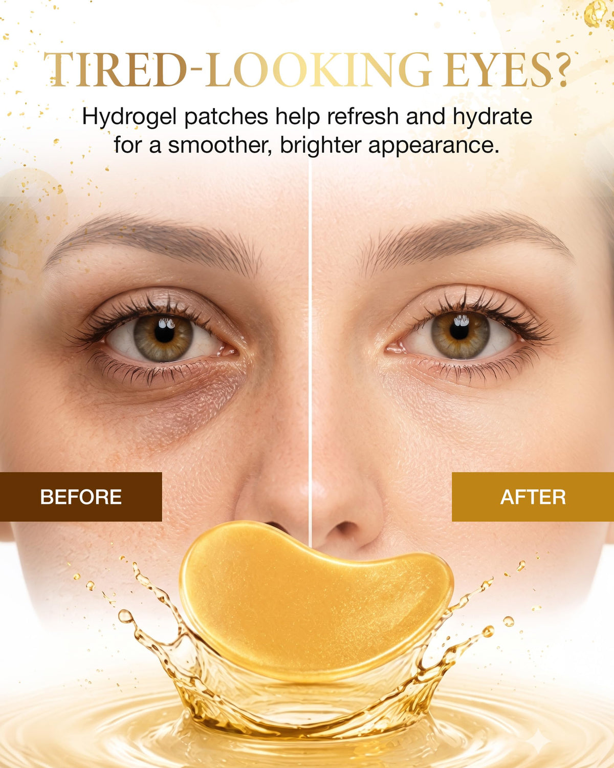 AICHUN BEAUTY 24K Gold Collagen Eye Mask Patches 100 Pack - AICHUN BEAUTY Official Imagery - 5