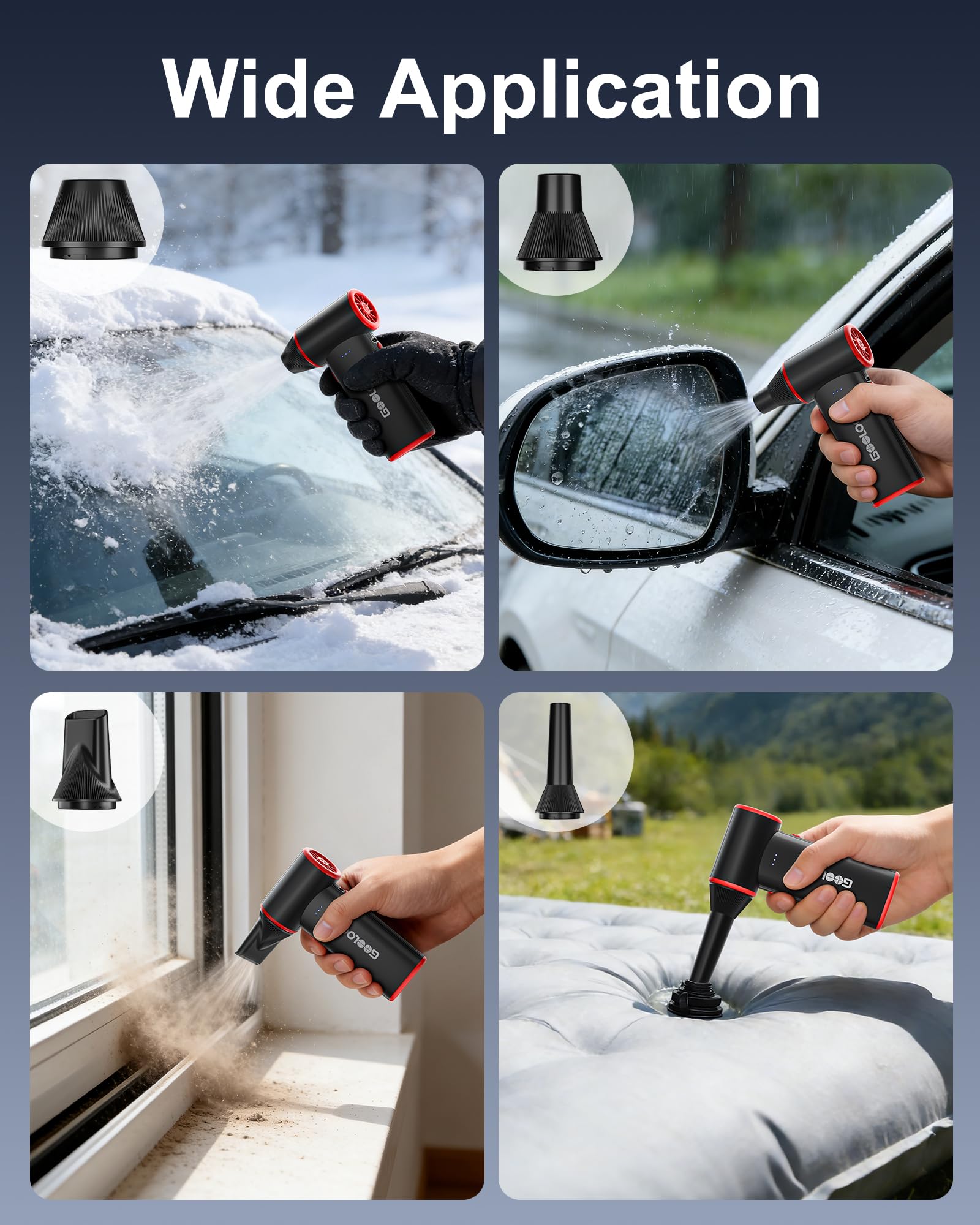 GOOLOO F3 Compressed Air Duster, 150000RPM Ultra-Power PC Air Dus - GOOLOO Official Product View 7