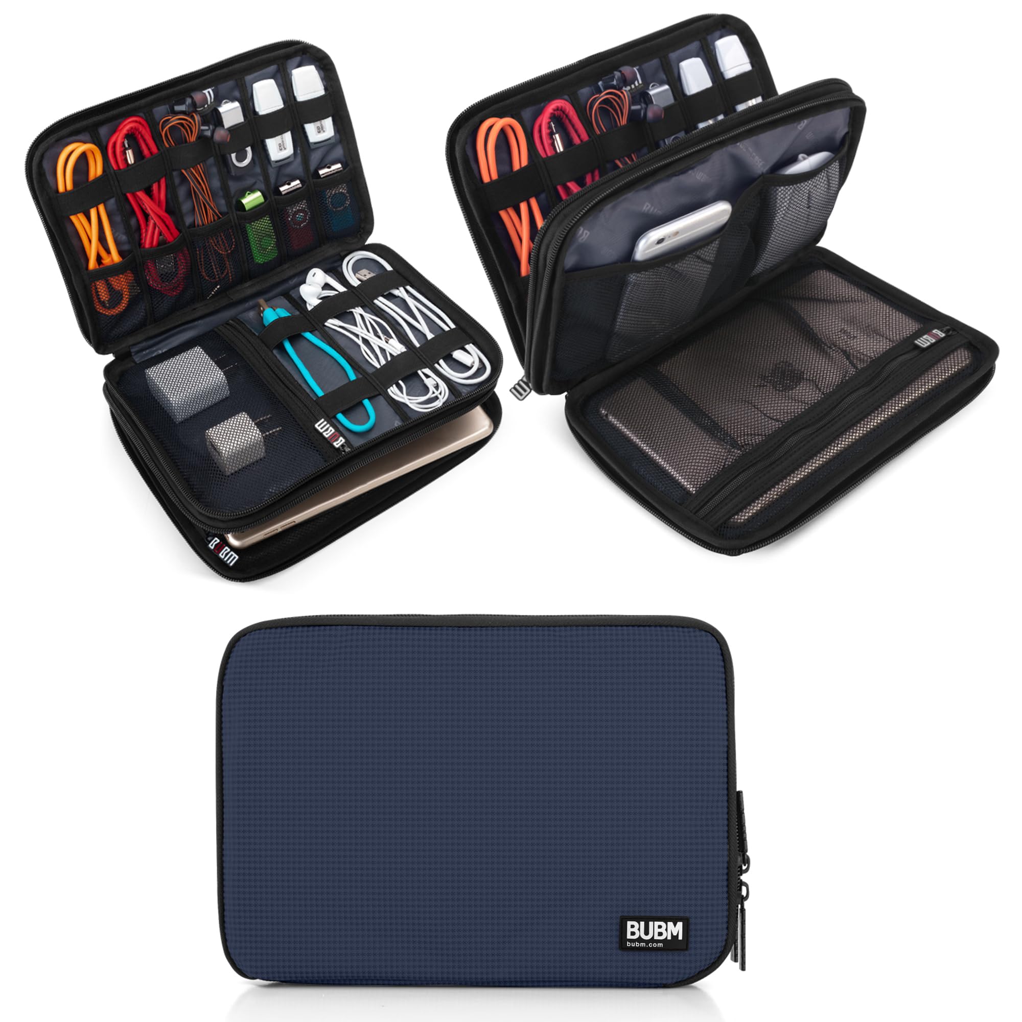 BUBM Double Layer Electronic Accessories Organizer, Travel Gear B - BUBM Official Product View 1