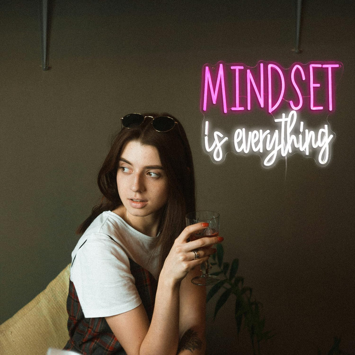Mindset is Everything Neon Sign Dimmable Inspirational LED - BNEMCEZH Official Imagery - 8