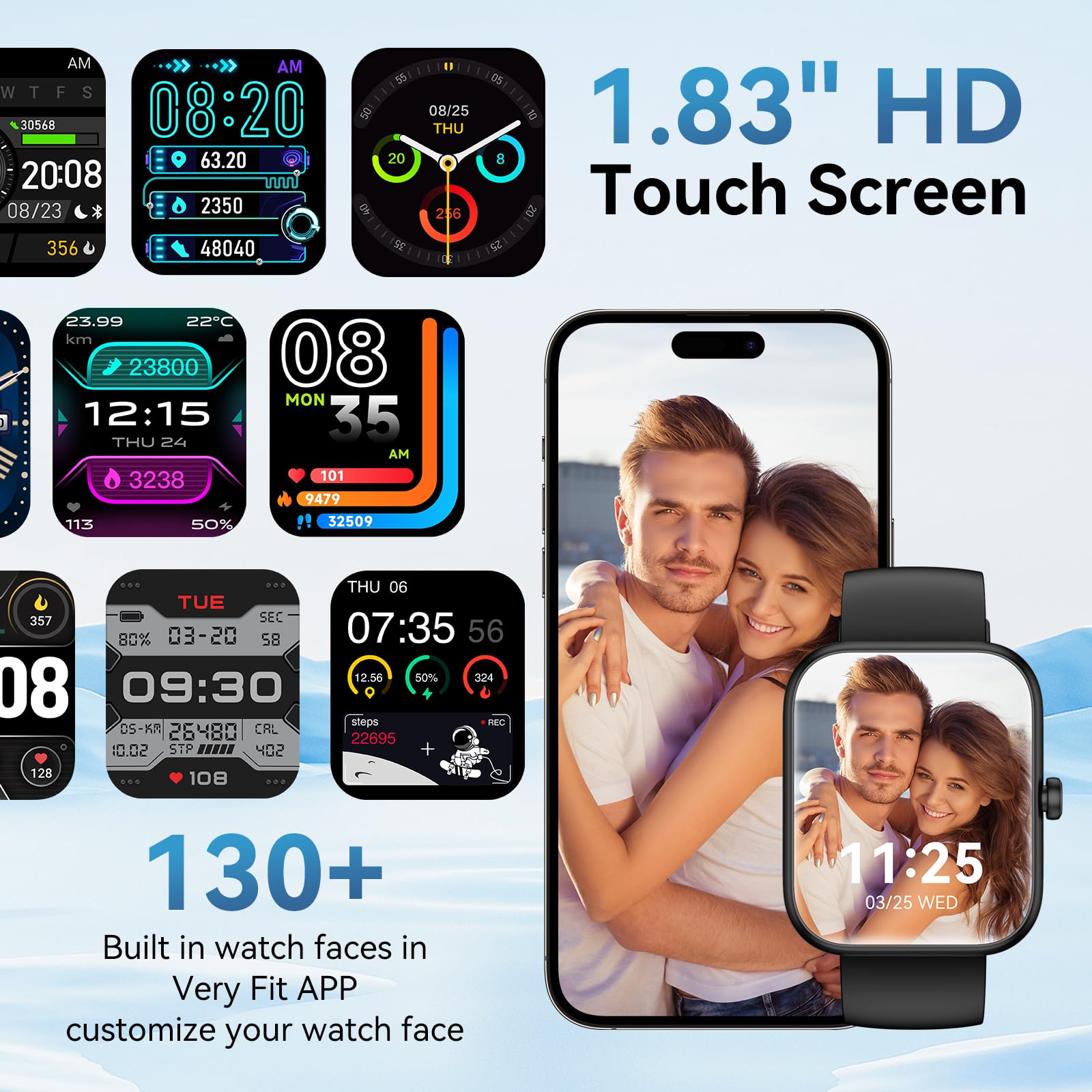 BOOOMIC Smart Watch for Men Women with Alexa Built-in, Bluetooth Calli - View 5