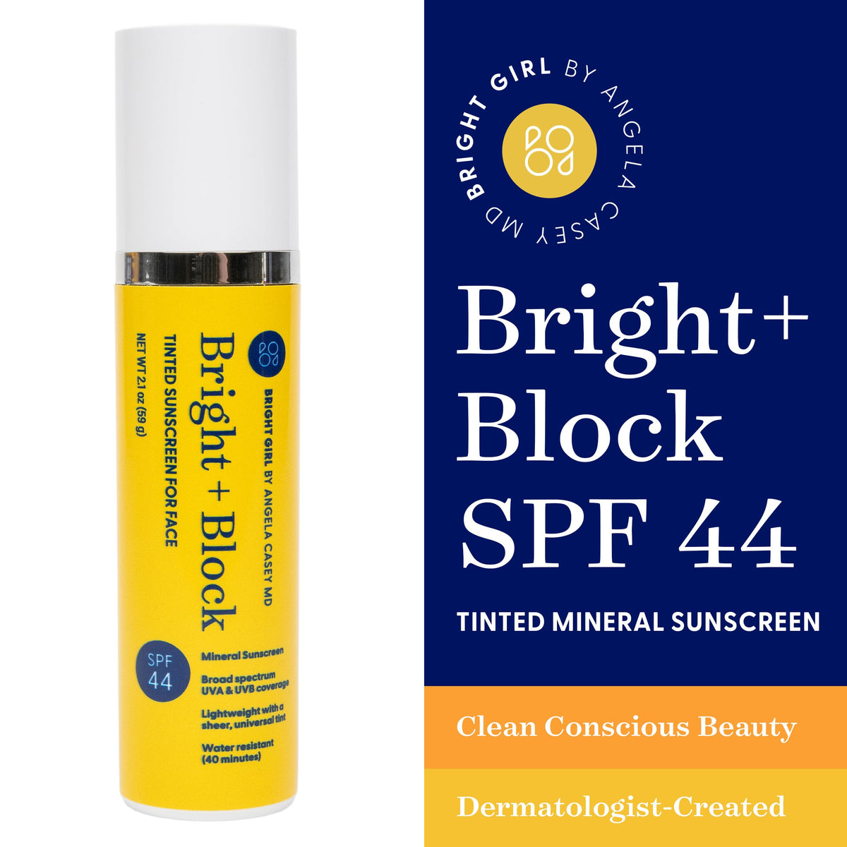 SPF 44 Tinted Mineral Face Sunscreen UVA UVB Protection 2 - Bright Girl Official Imagery - 3