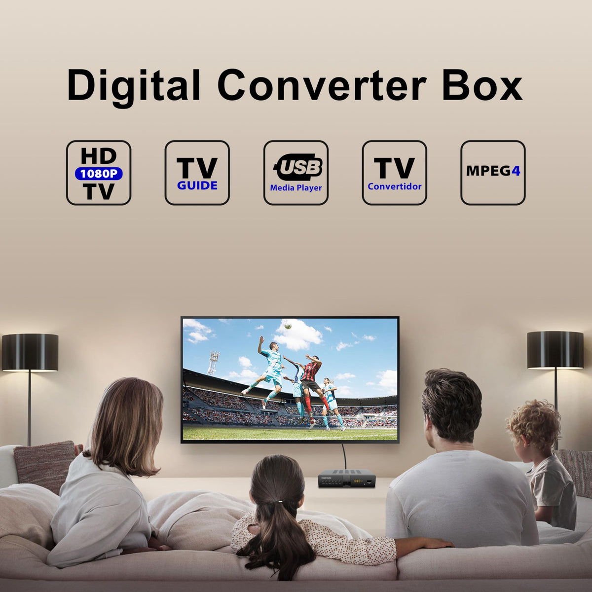ATSC Digital Converter Box with TV Tuner TV Recording USB - Mediasonic Official Imagery - 8