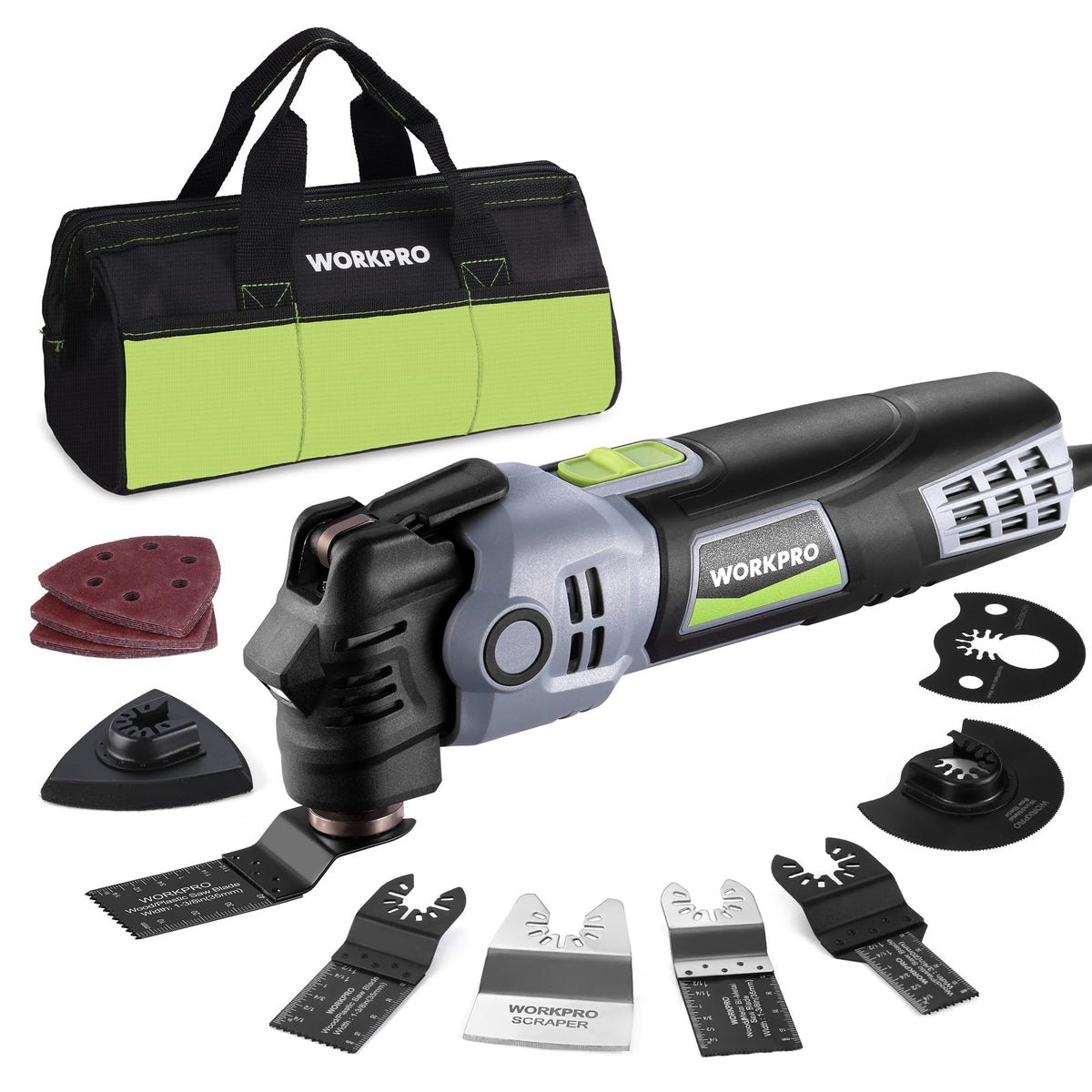 WORKPRO 400W Corded Oscillating Multi Tool Kit - WORKPRO Official Imagery - 2