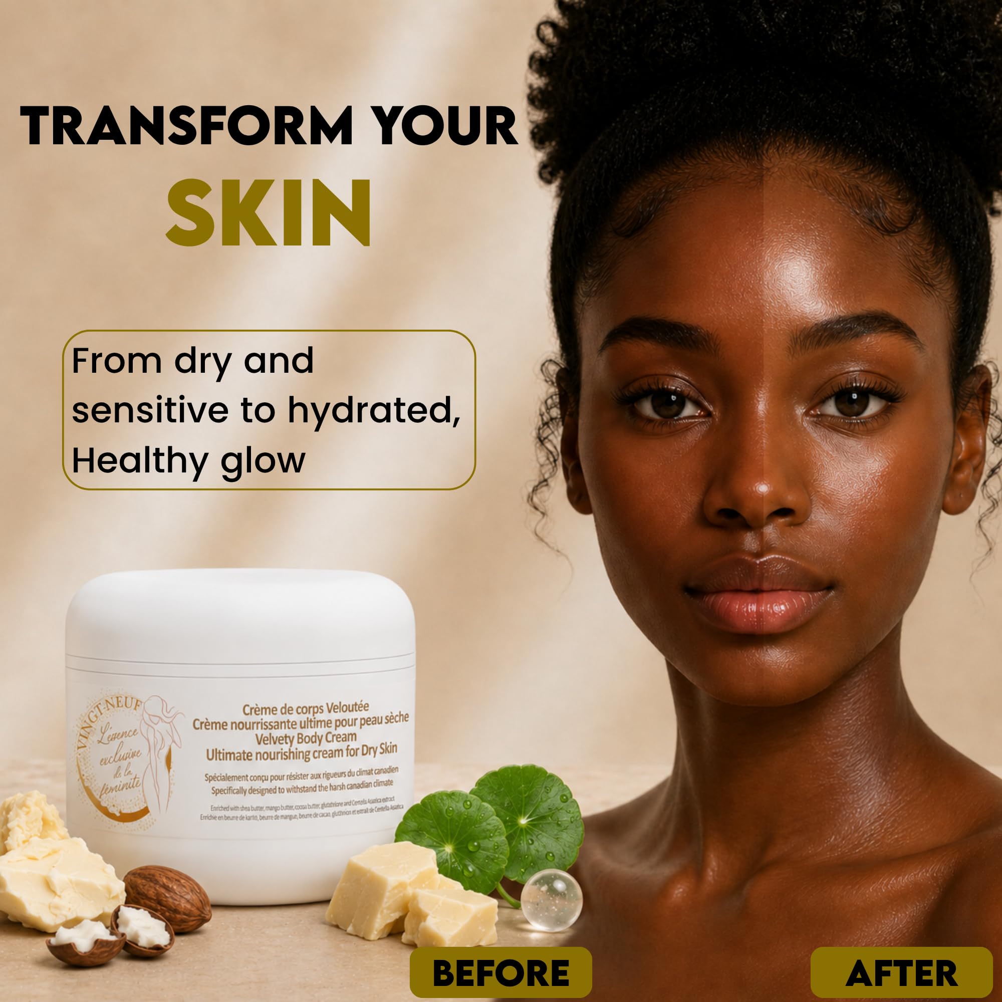 VINGT-NEUF 100 g / 3.53 oz Nourishing Body Cream for Dry Skin - VINGT-NEUF Official Product View 8