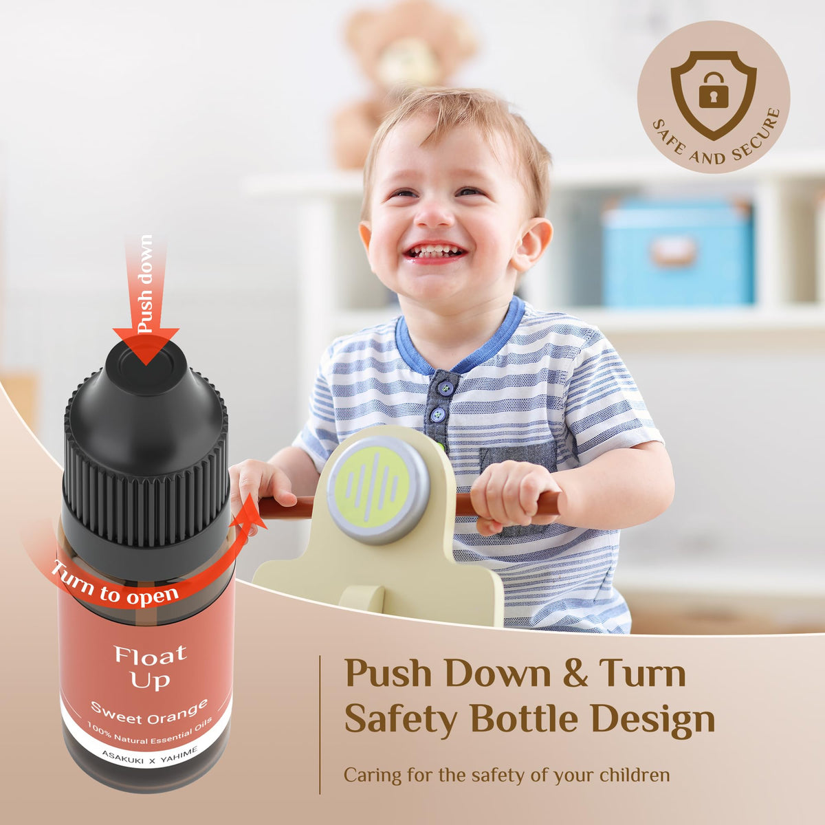 ASAKUKI Essential Oil Diffuser for Home with Top 6 Essential - ASAKUKI Official Imagery - 4