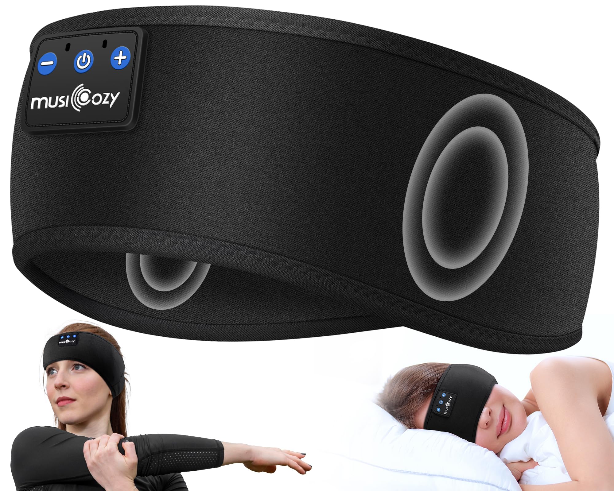MUSICOZY Sleep Headphones Bluetooth Headband Headphones for Side Sleepers - MUSICOZY Official Product View 1