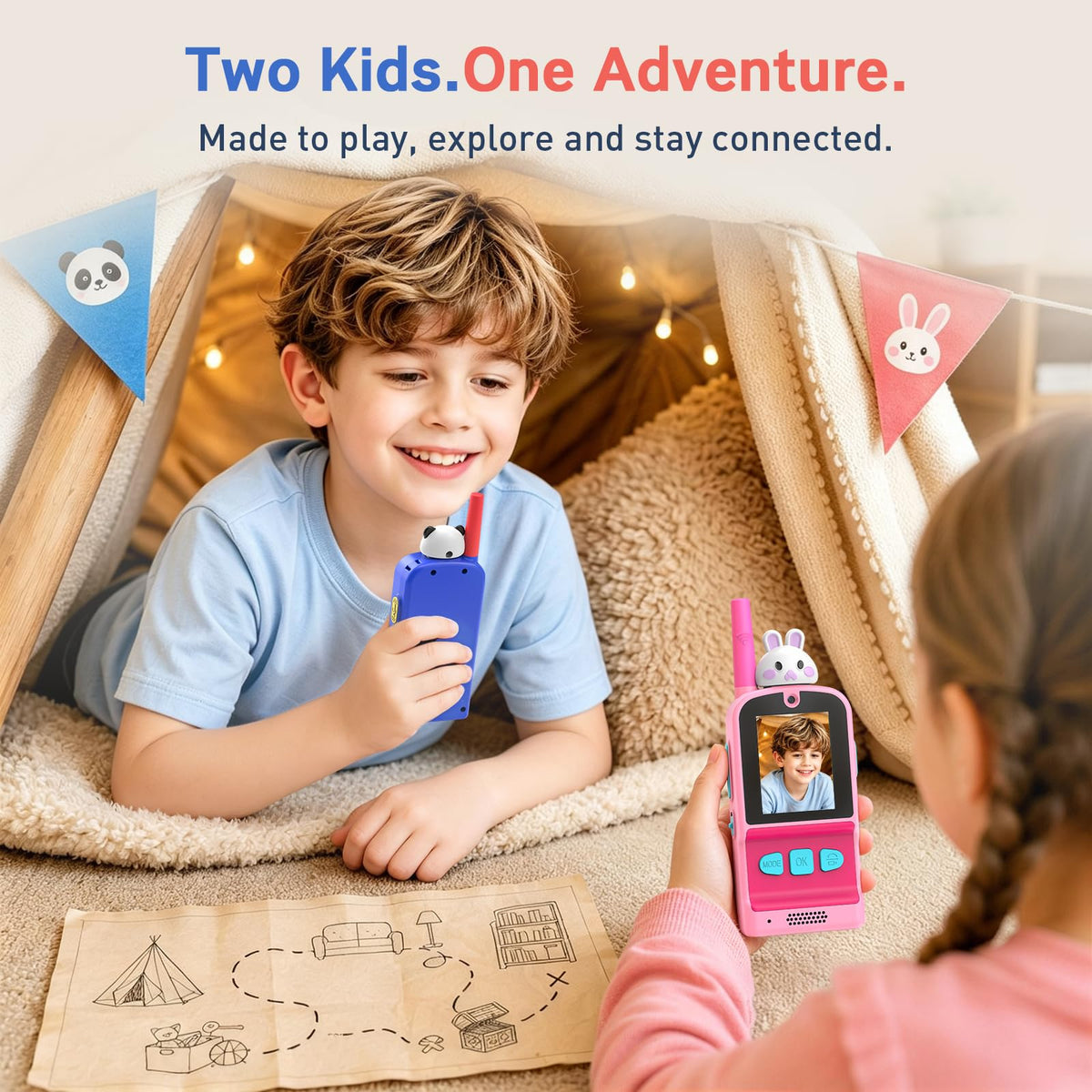 Video Walkie Talkies for Kids 2 Pack Gift for Ages 3 12 Girl - MarsBus Official Imagery - 4