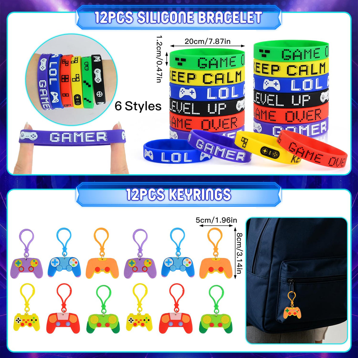 Video Game Party Favors for Kids 158 PCS Gamer Birthday - KISPATTI Official Imagery - 7