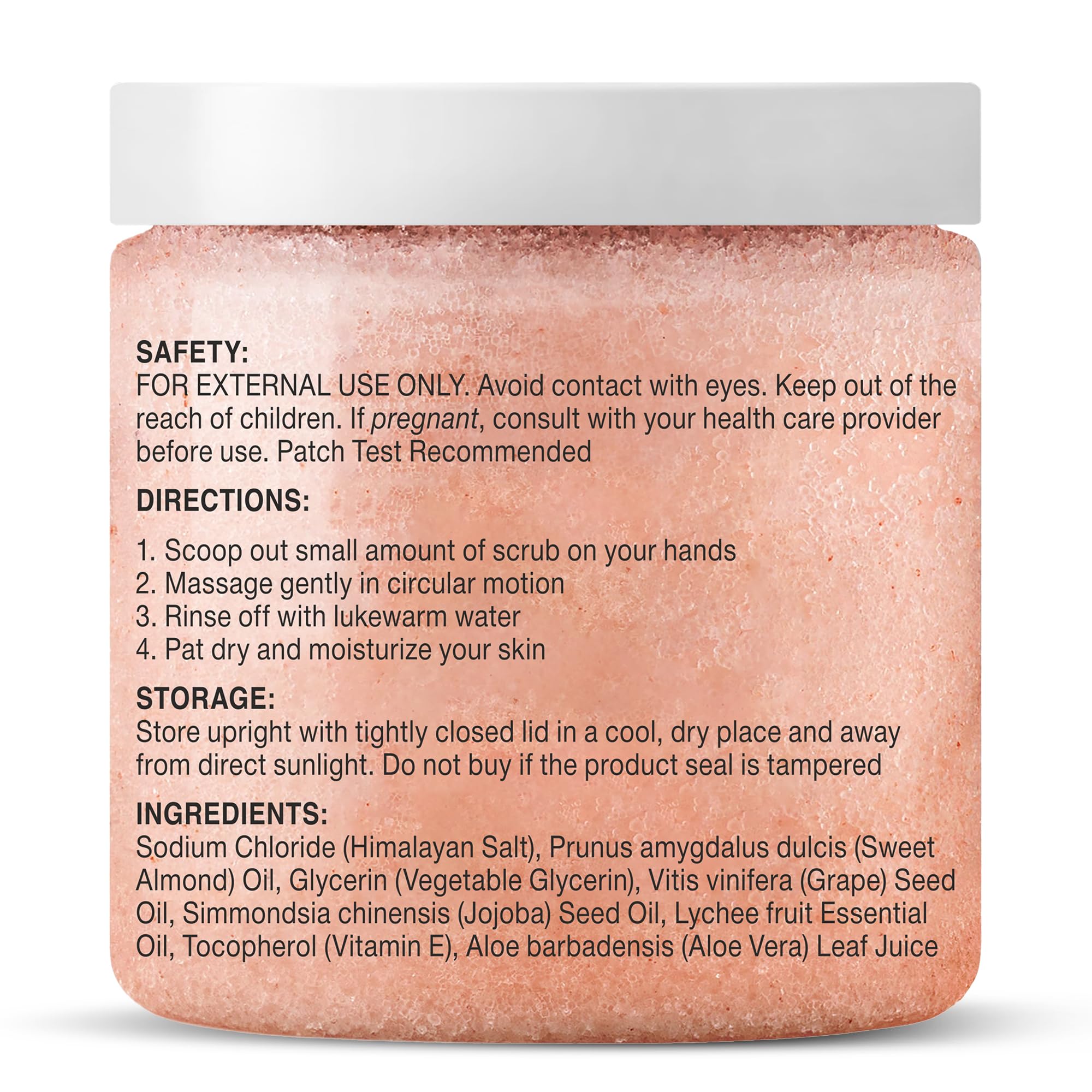 Majestic Pure Himalayan Salt Body Scrub, Lychee Oil Exfoliant - Majestic Pure Official Product View 8