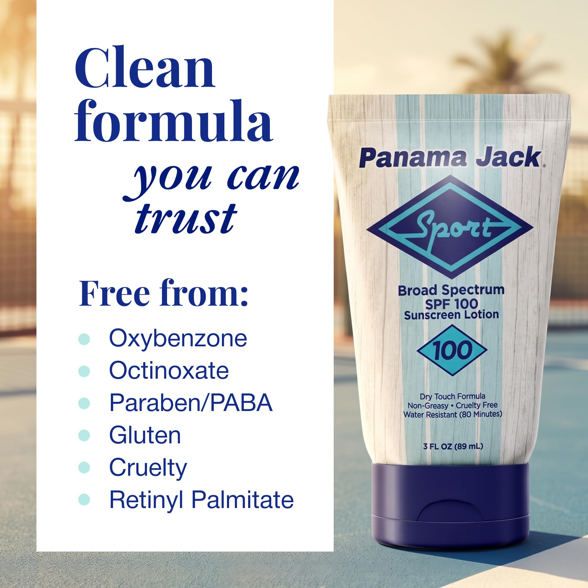 Panama Jack Sport Sunscreen Lotion - SPF 100, Broad Spectrum UVA/ - Panama Jack Official Product View 6