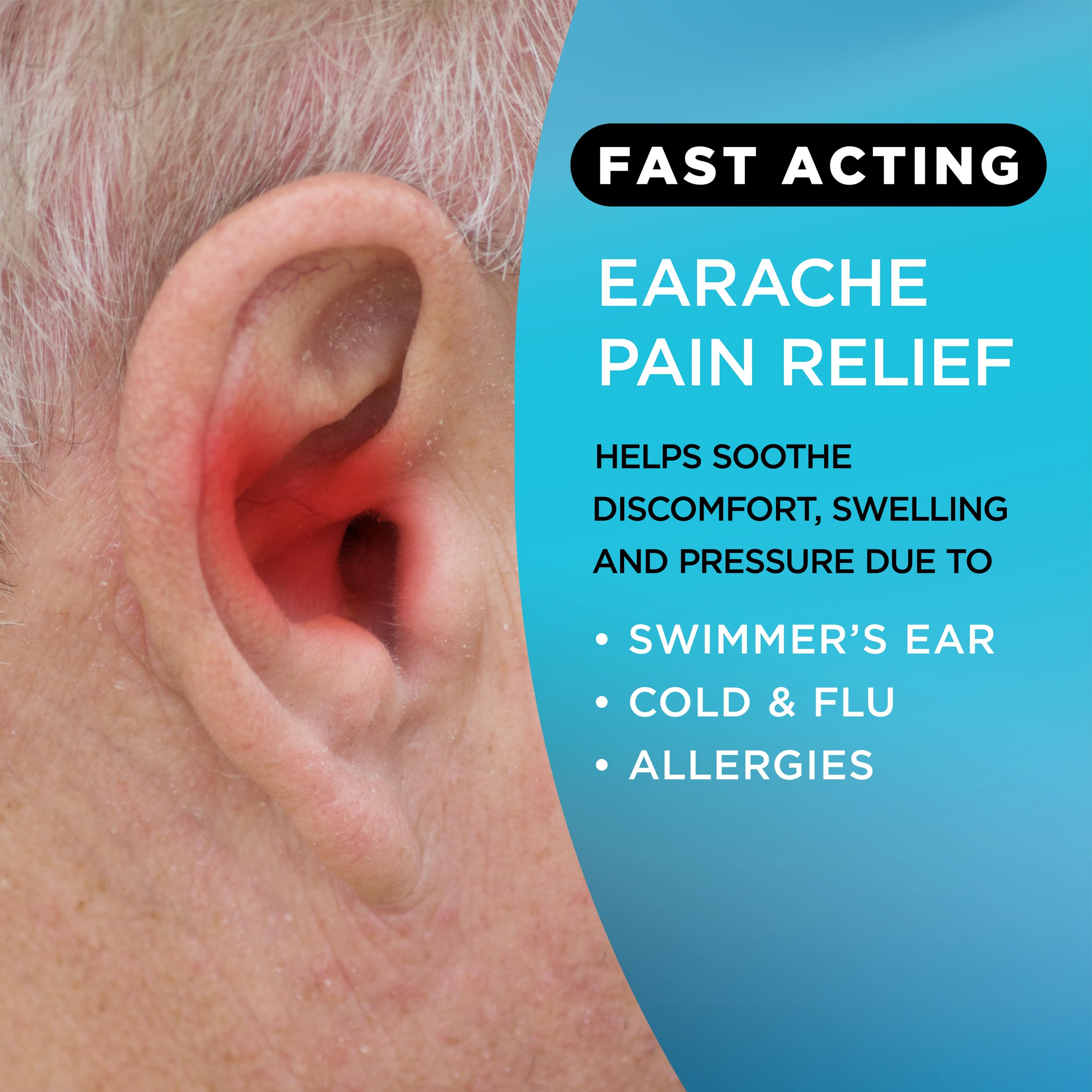 LIPO Ear Pain Relief Drops – 4% Lidocaine, 1 fl oz