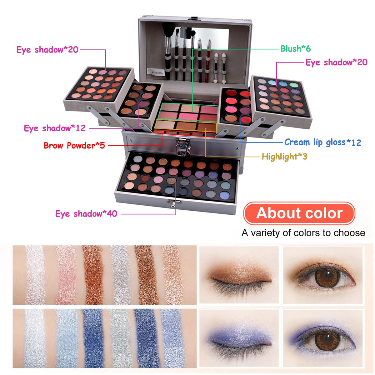 All in One Make up Box Set Multi purpose Cosmetic Storage - JasCherry Official Imagery - 4