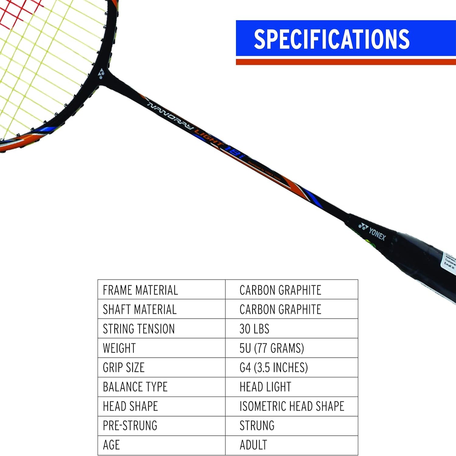 YONEX Nanoray 10F Hi-Flex pre-strung badminton racquet with lightweight frame and ergonomic grip, designed for agility and control.