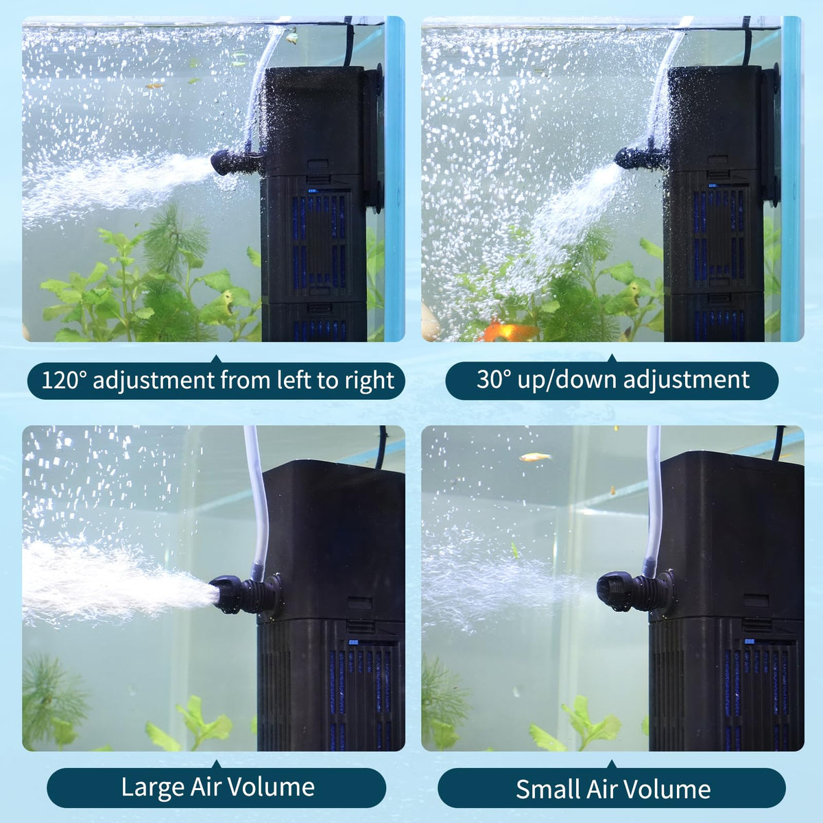 TARARIUM Aquarium Filter for Fish Tank 4 in 1 Medium Large - TARARIUM Official Imagery - 5
