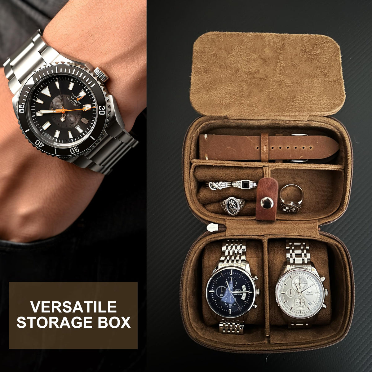 Longjet Watch Travel Case Men and Women with Small Jewelry - LONGJET CRAFTING THE CORE LJ Official Imagery - 8