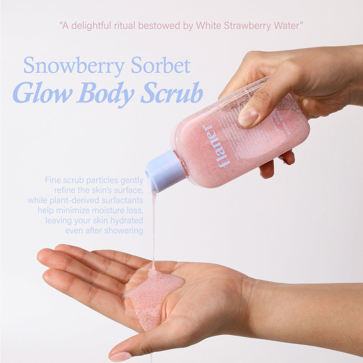 FLANER Snowberry Sorbet Glow Body Scrub Gentle Exfoliating - flaner Official Imagery - 4