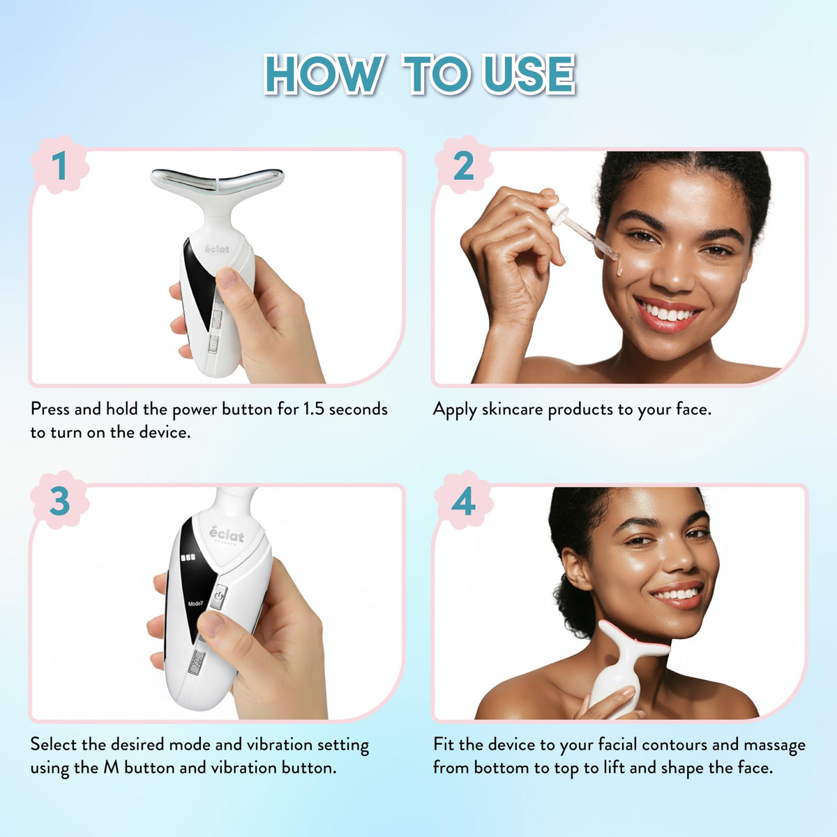 clat Facial Massager for Lymphatic Drainage Face Neck Body - Éclat Official Imagery - 7