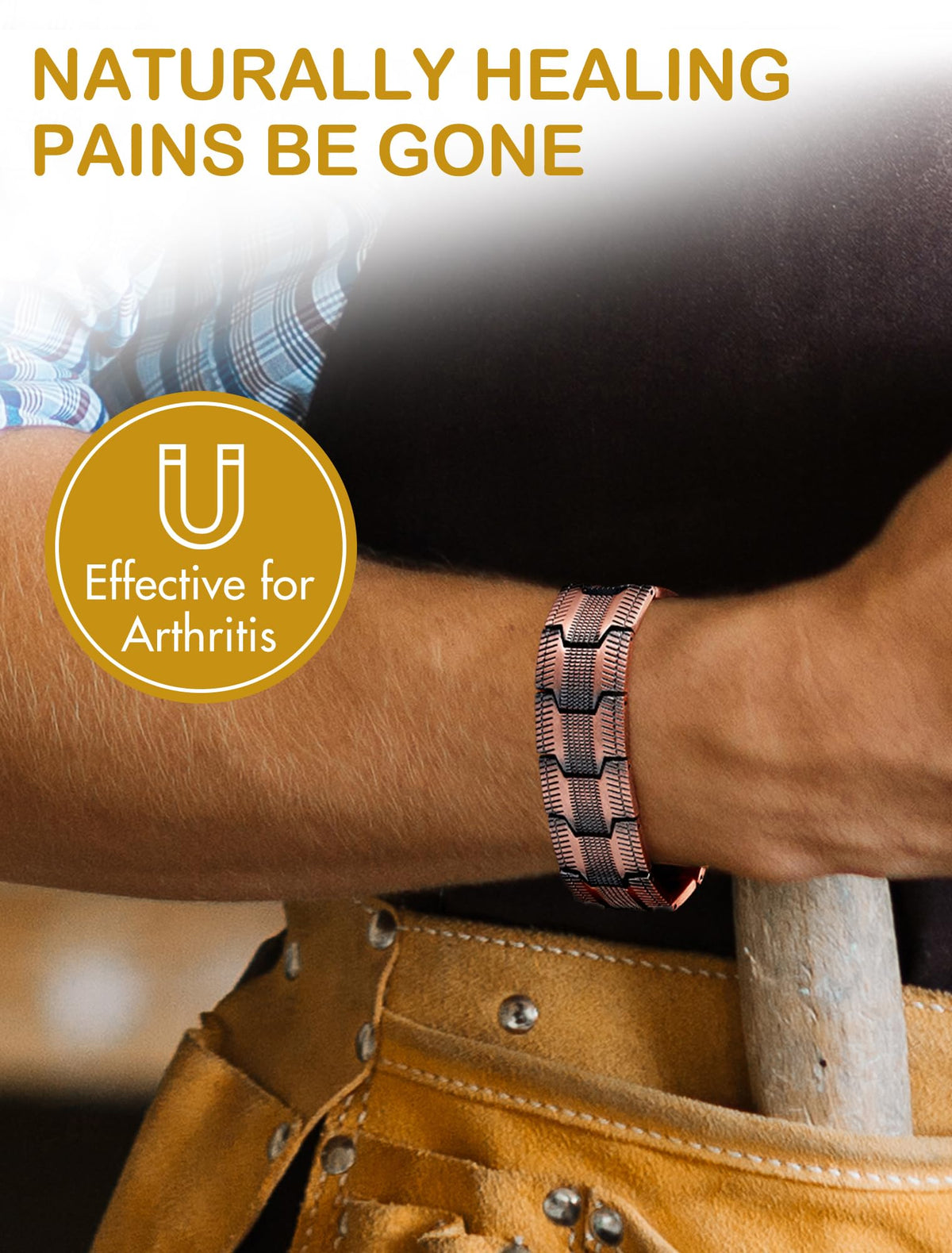 Feraco Copper Magnetic Bracelets for Men Pure Copper Jewelry - Feraco Official Imagery - 5