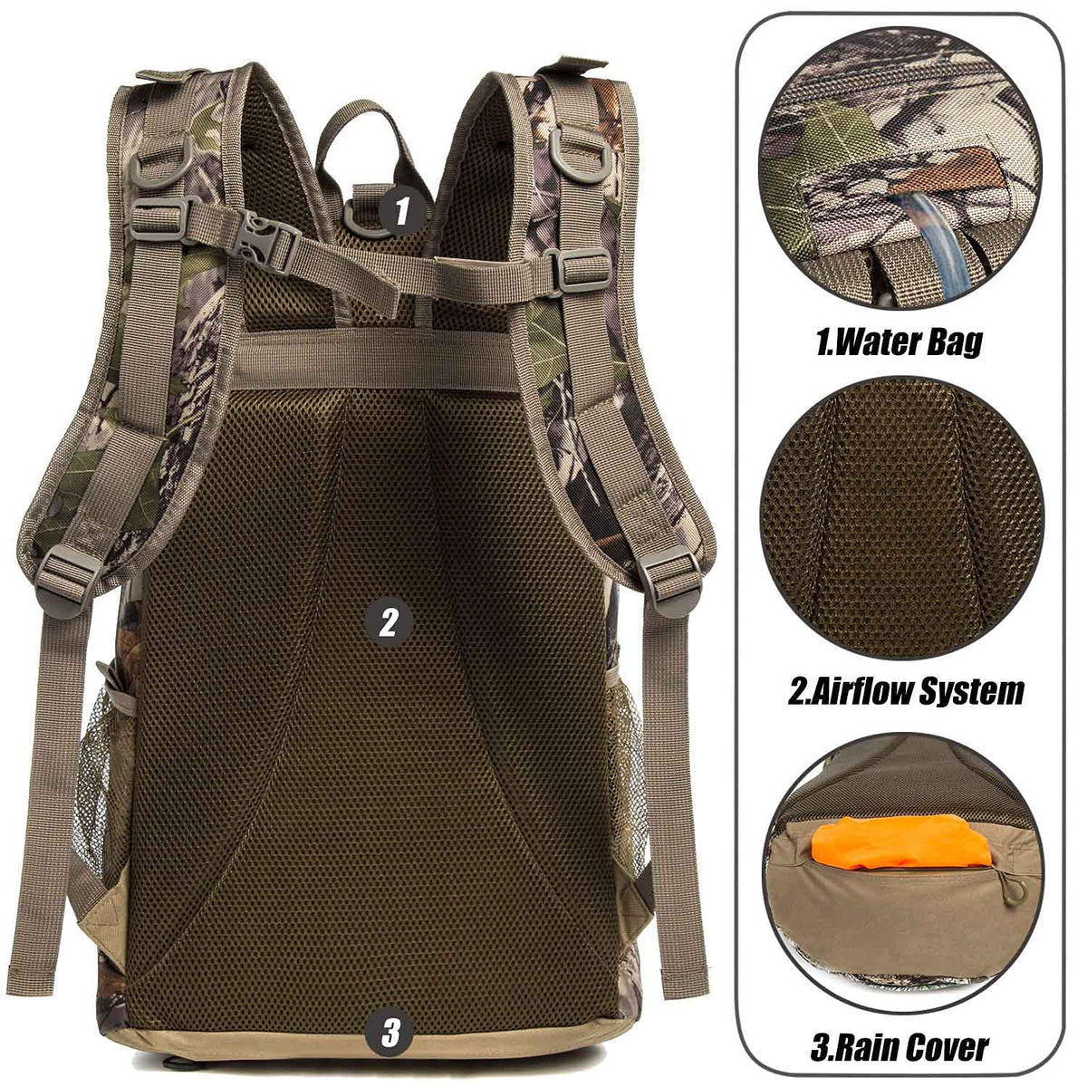 Hunting Backpack Outdoor Hunting Daypack for Rifle Gun - MERALIAN Official Imagery - 6