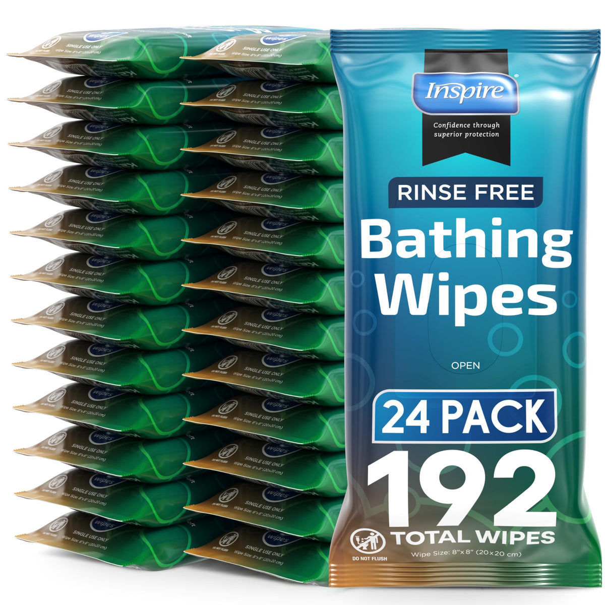 Bathing Wipes for adults bathing Rinse Free - Inspire Official Imagery - 2