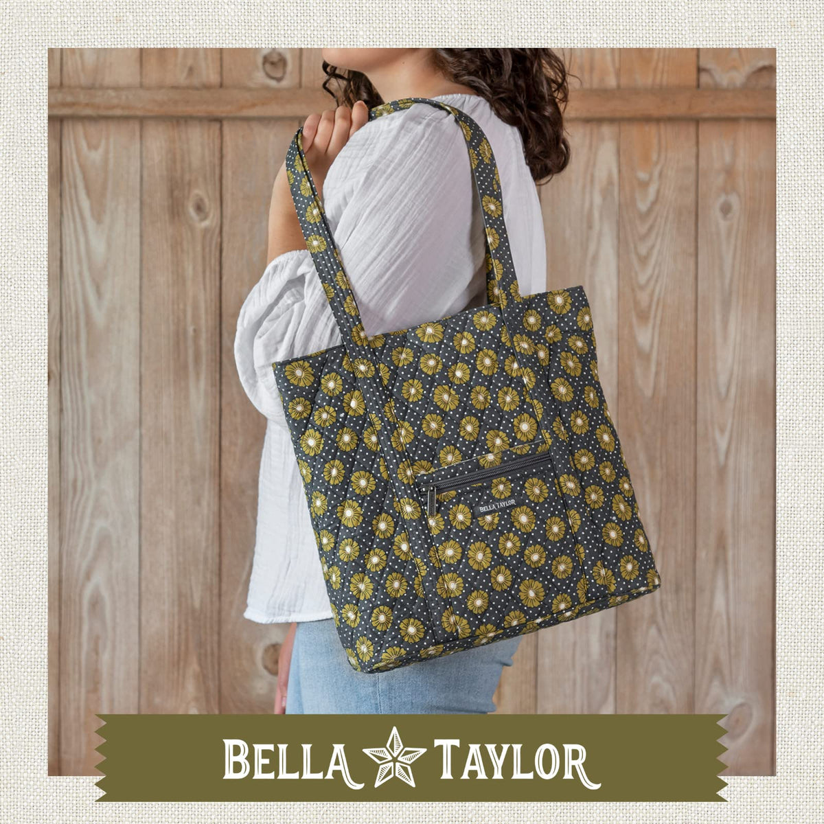 Bella Taylor Large Tote Quilted Shoulder Bag for Women - Bella Taylor Official Imagery - 3