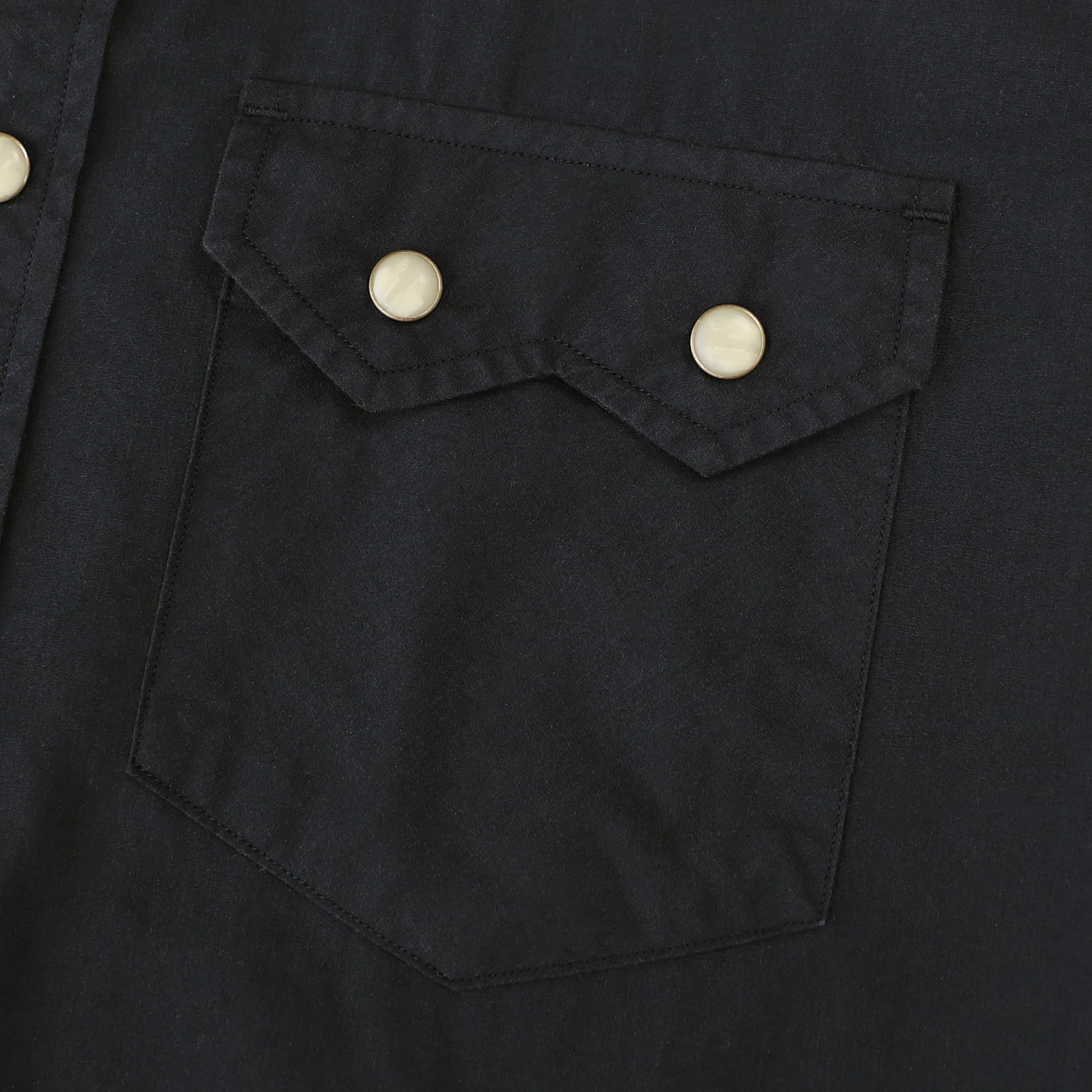 Dubinik® Pearl Snap Western Shirt for Men Short Sleeve 2 Sawtooth Pocket - Dubinik Official Product View 4