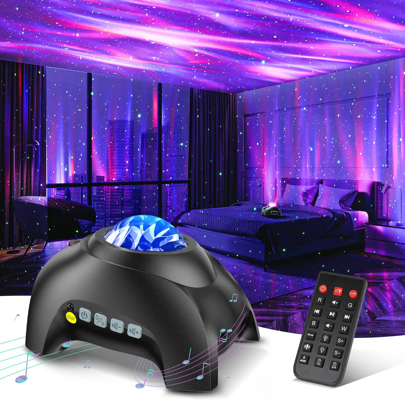 HODANS Northern Galaxy Light Aurora Projector with 33 Light Effec by HODANS - Angle View 1