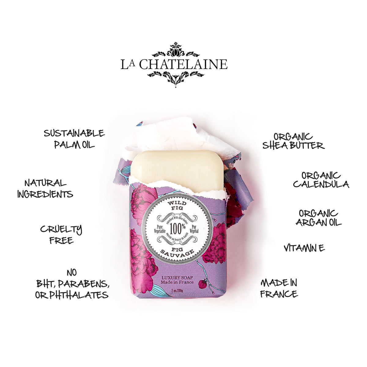 La Chatelaine Gardenia Triple Milled Bar Soap and 20 Shea - La Chatelaine Official Imagery - 6