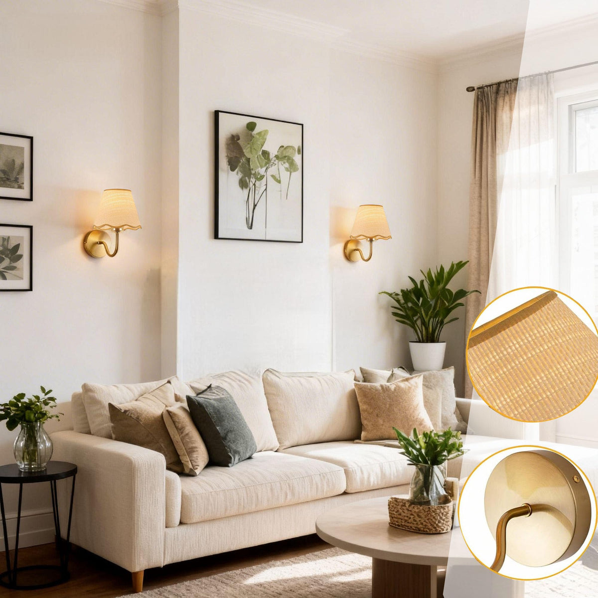 Wireless Battery Operated Rechargeable Wall Sconces Set of 2 - Yiridrme Official Imagery - 7
