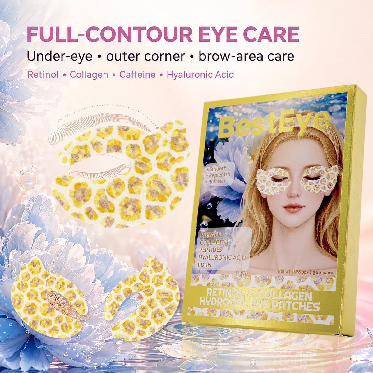Under Eye Patches for Puffy Eyes and Dark Circles Collagen - Besteye Official Imagery - 3