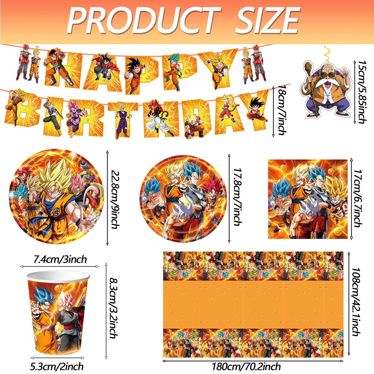 88PCS For Dragon Party Supplies 6 Hanging Swirls 20 Napkins - KROCEUS Official Imagery - 3