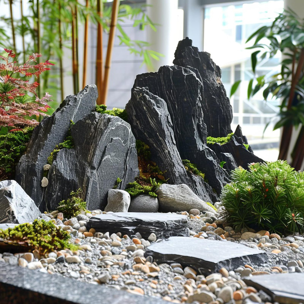 Slate Rock for Aquarium 5 7 Inch Polished Natural Stone - YISZM Official Imagery - 7