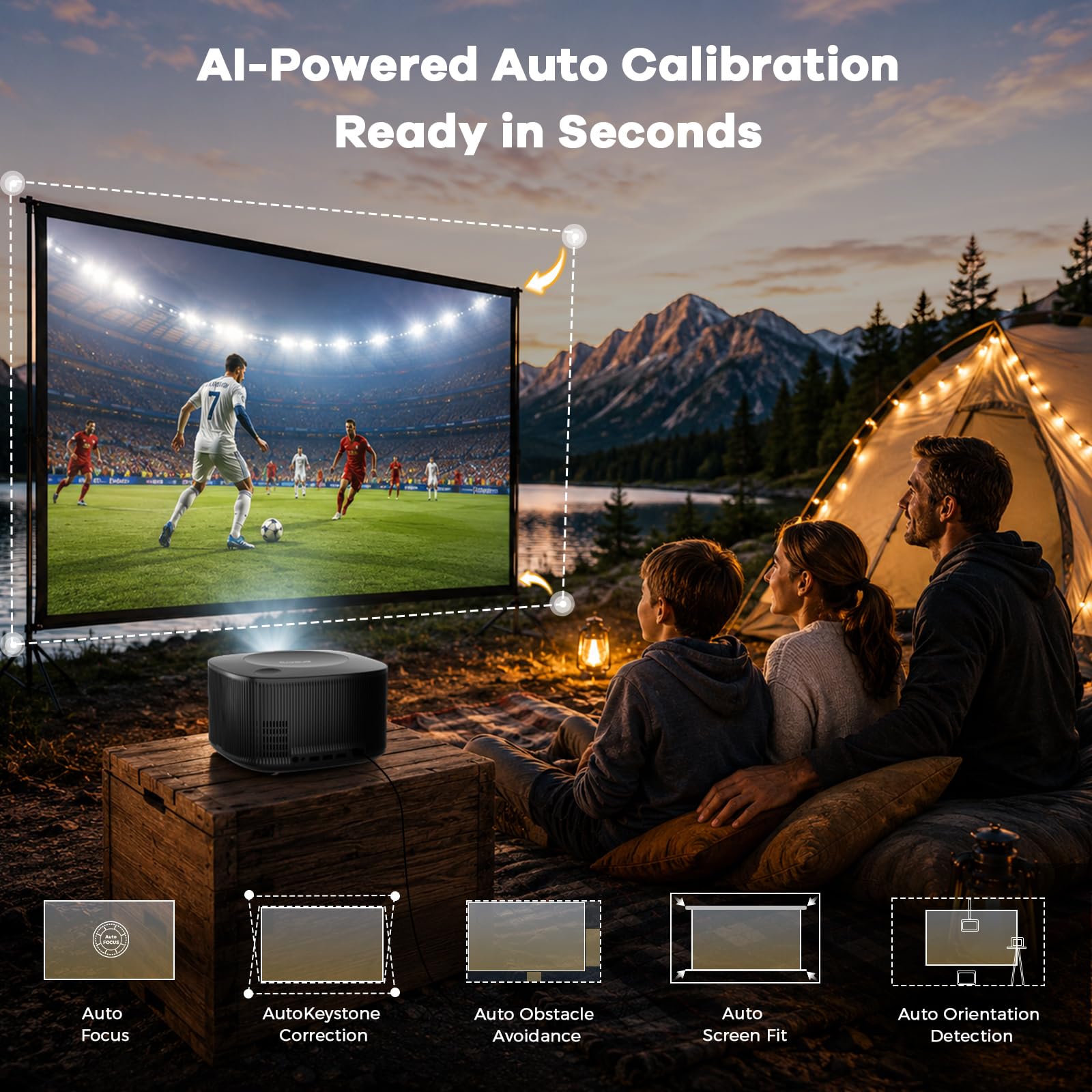 ONOAYO Outdoor-Projector-4K with 60W Dolby Audio and Official Lic by ONOAYO - Angle View 6