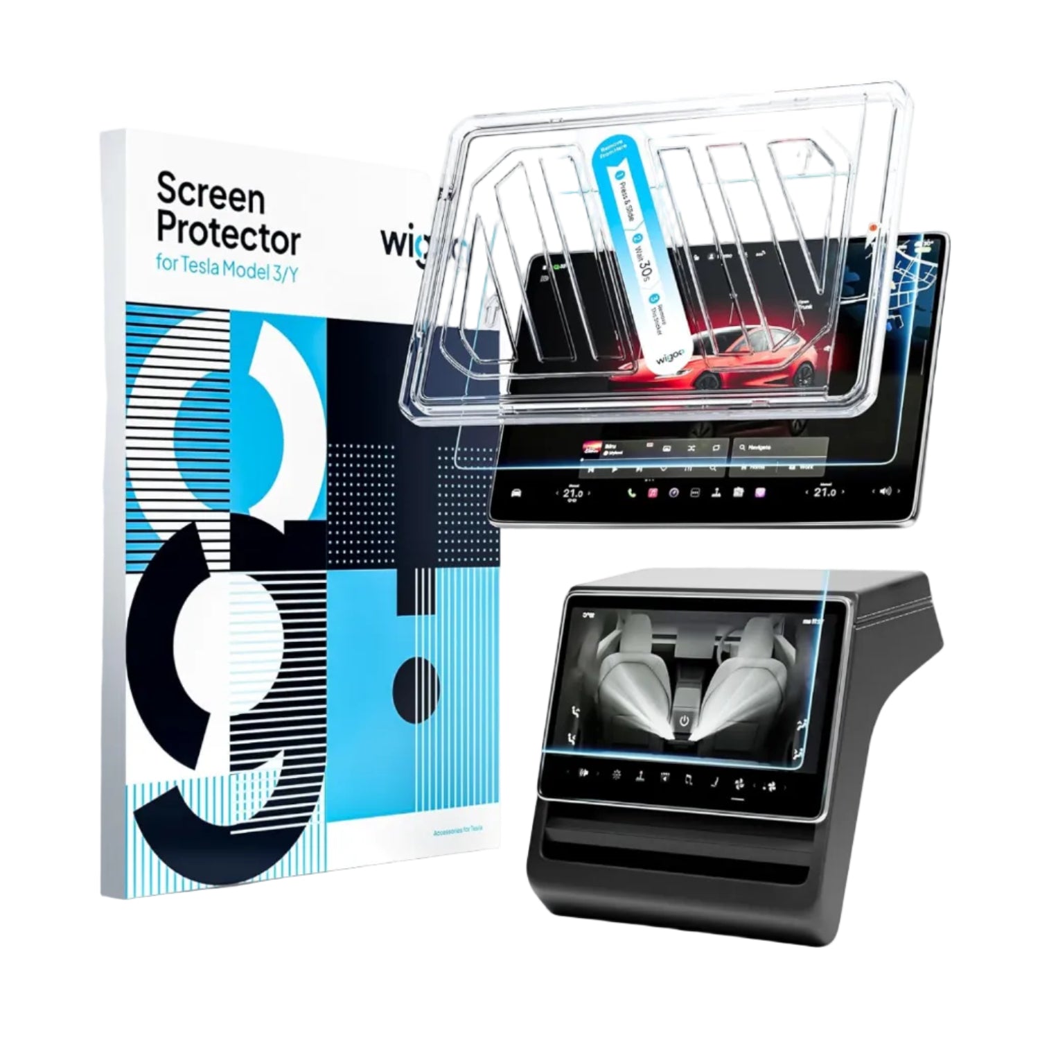 Wigoo Tesla New Model Y Juniper & Model 3 Highland Screen Protector Matte