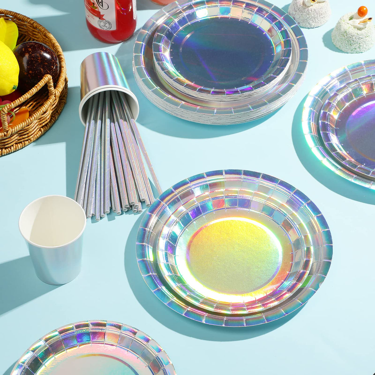 Iridescent Party Supplies Decorations Holographic Paper - FunnyPars Official Imagery - 4