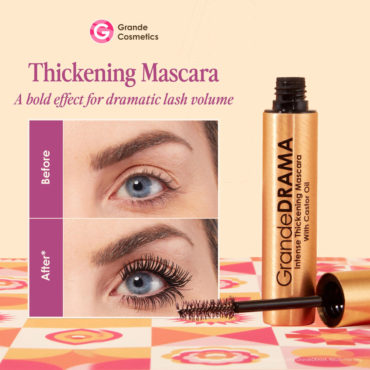 Grande Cosmetics GrandeDRAMA Intense Thickening Mascara - Premium Selection Official Imagery - 3