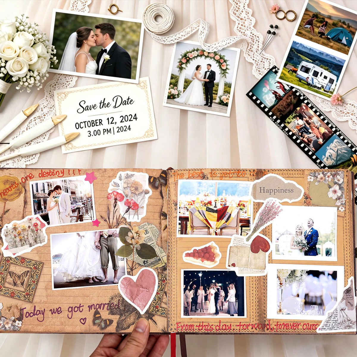 Our Adventure Book Scrapbook Photo Album Retro Style - JIMBON Official Imagery - 8
