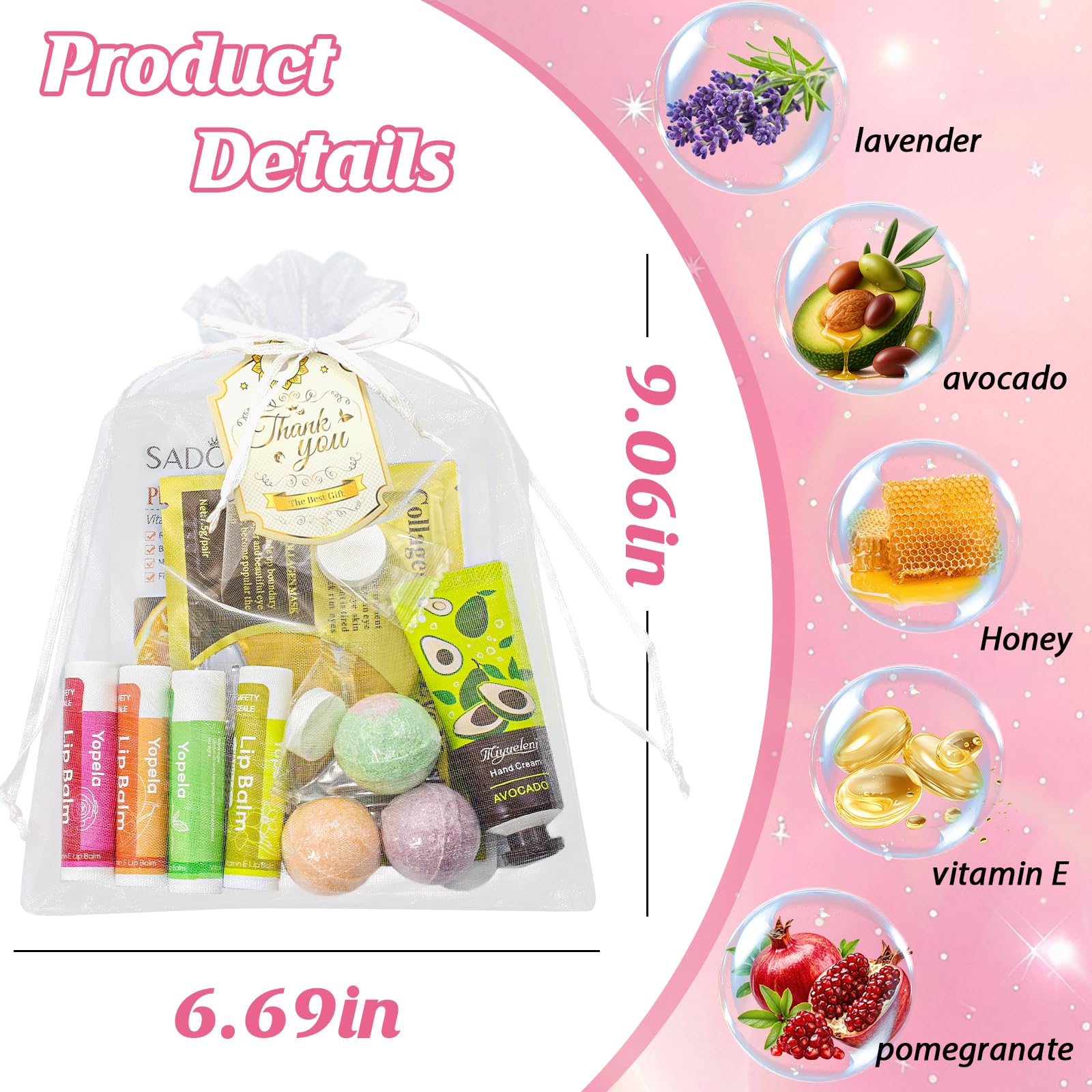 128 PCS Spa Party Supplies for Women, Spa Kit Include Lip - Yopela