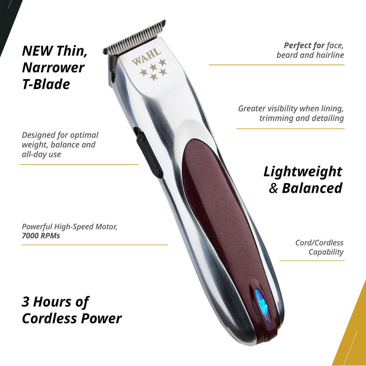 Wahl Professional 5 Star Align Cordless Trimmer Narrow T - Premium Selection Official Imagery - 5