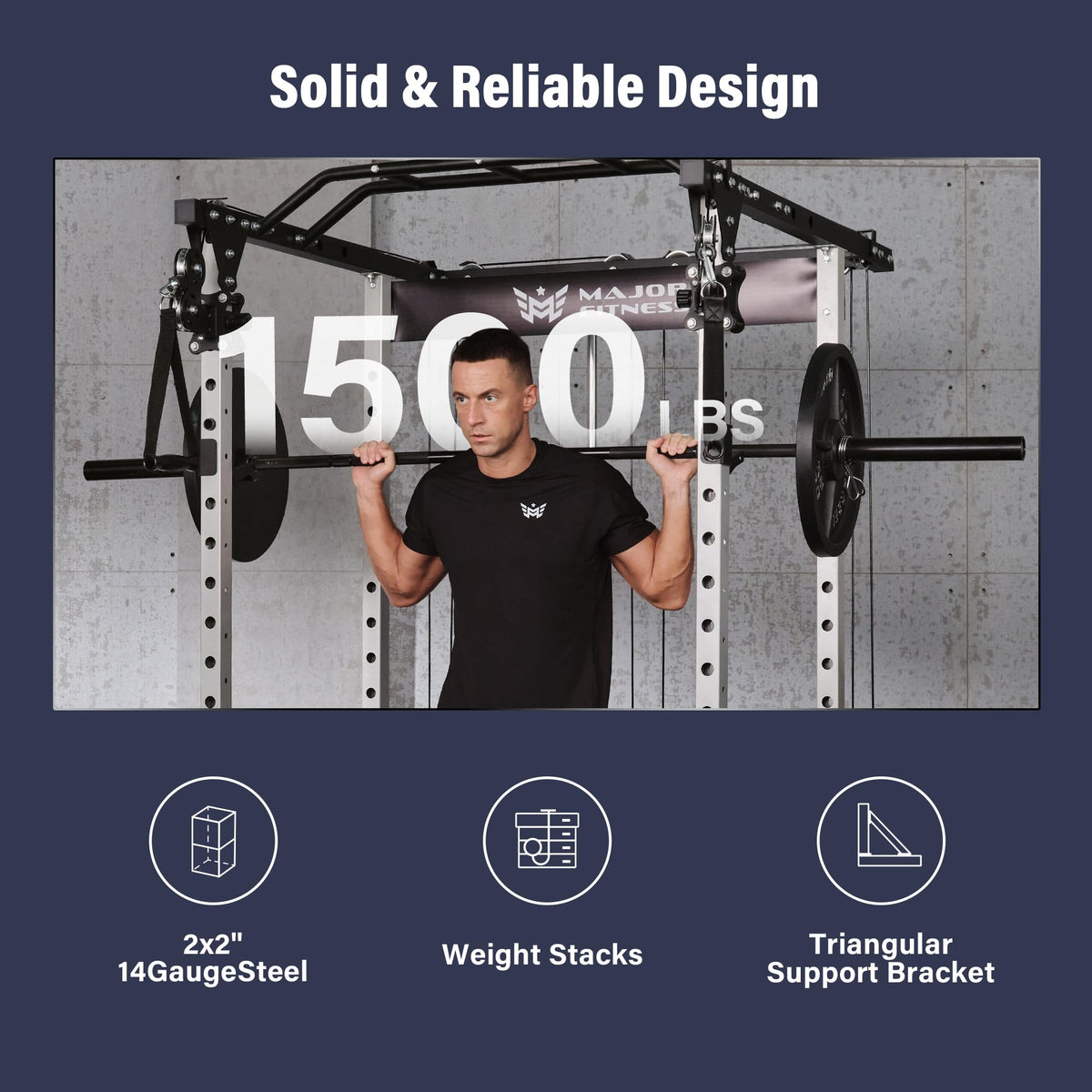MAJOR FITNESS Power Cage Drone1 Premium Multi Function Power - MAJOR FITNESS Official Imagery - 5
