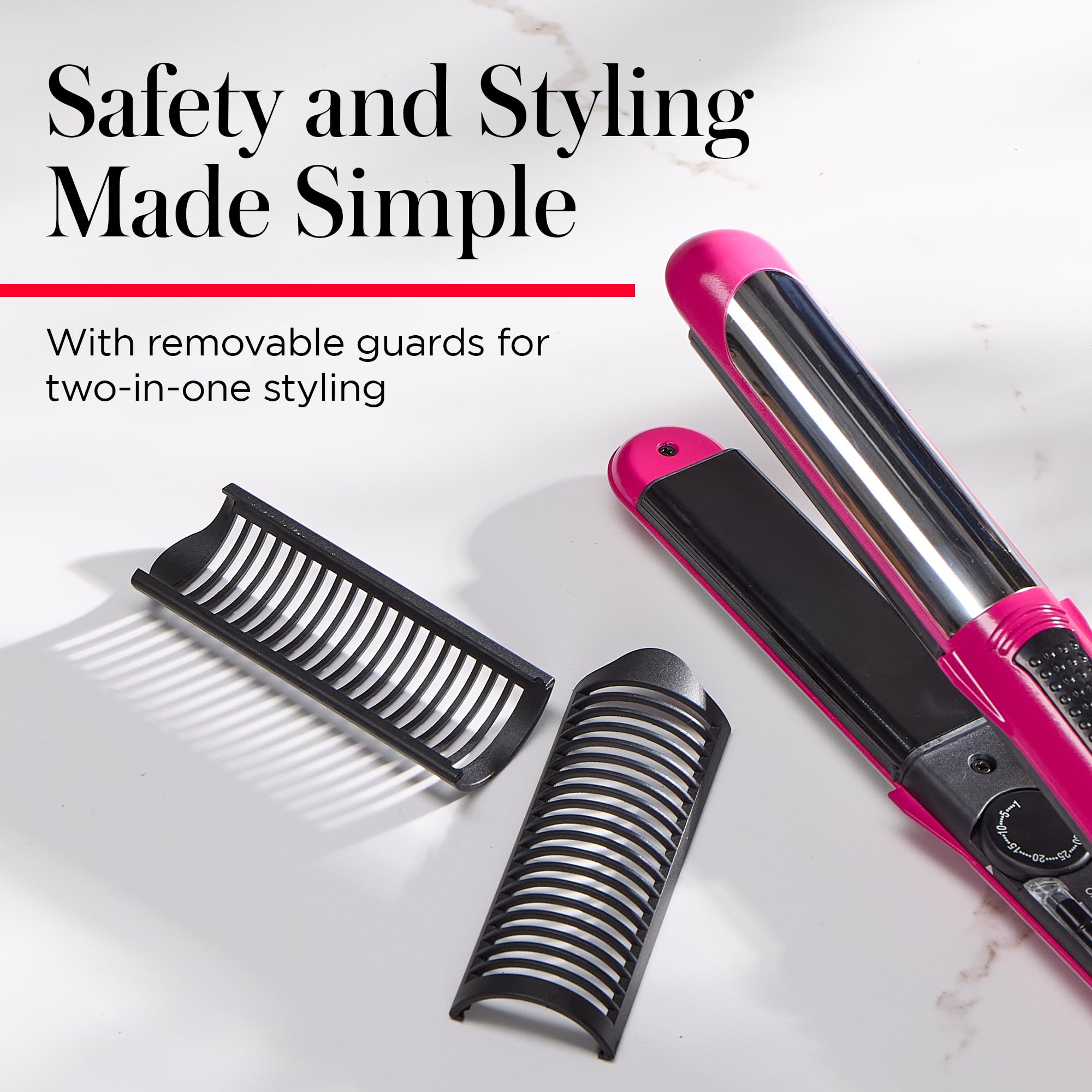 REVLON Perfect Match Flat Iron, 1" Ceramic Plates