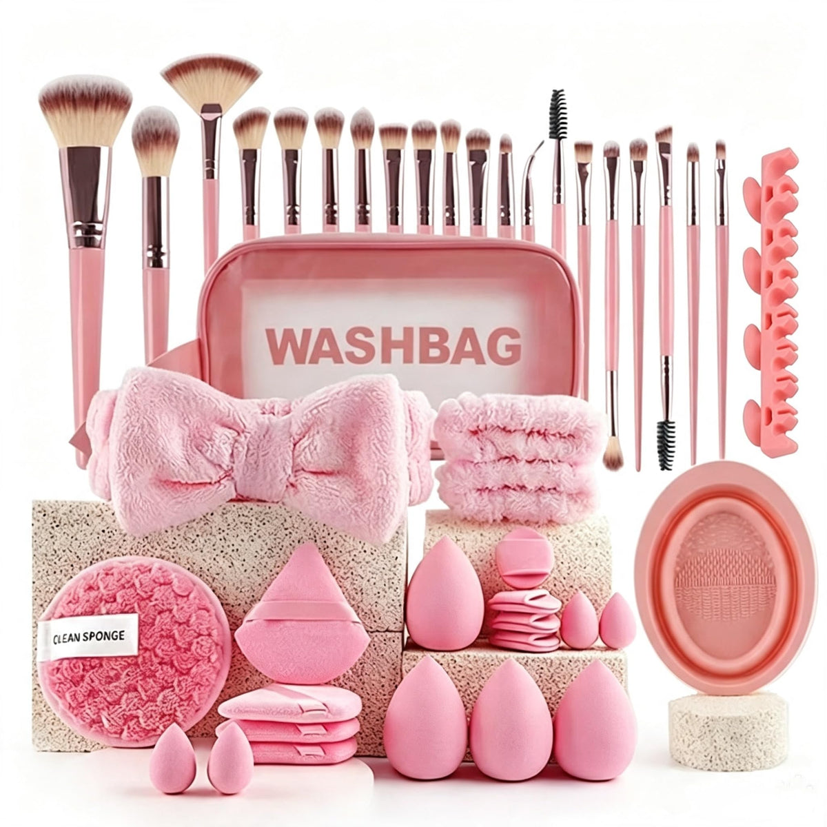 Pink Makeup Brush Set Professional Makeup Kit Multi - Xincusdiva Official Imagery - 2